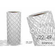 Portaombrelli in ceramica bianco design cm 22 x 49 h