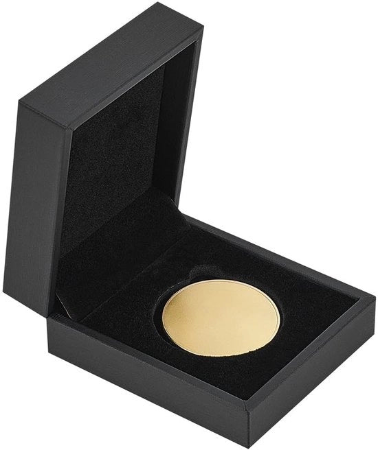 Display box per monete di alta qualità in PU - Organizzatore per monete - Cassa per monete - Supporto per monete - Adatto per 44mm - Dimensioni compatte 7,35x8,45x3,85 cm - Supporto per monete