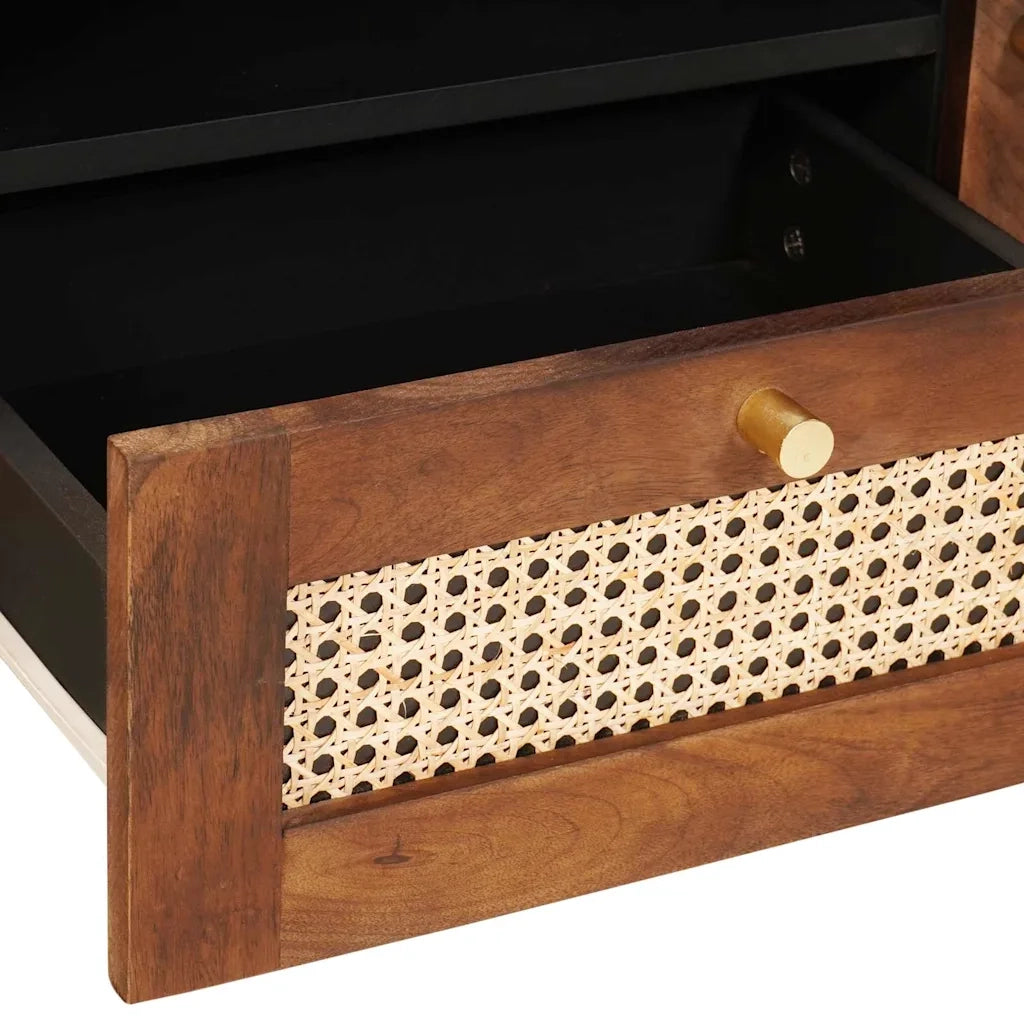 Mobile TV Marrone 105 x 33,5 x 46 cm Legno di mango massello 4018894