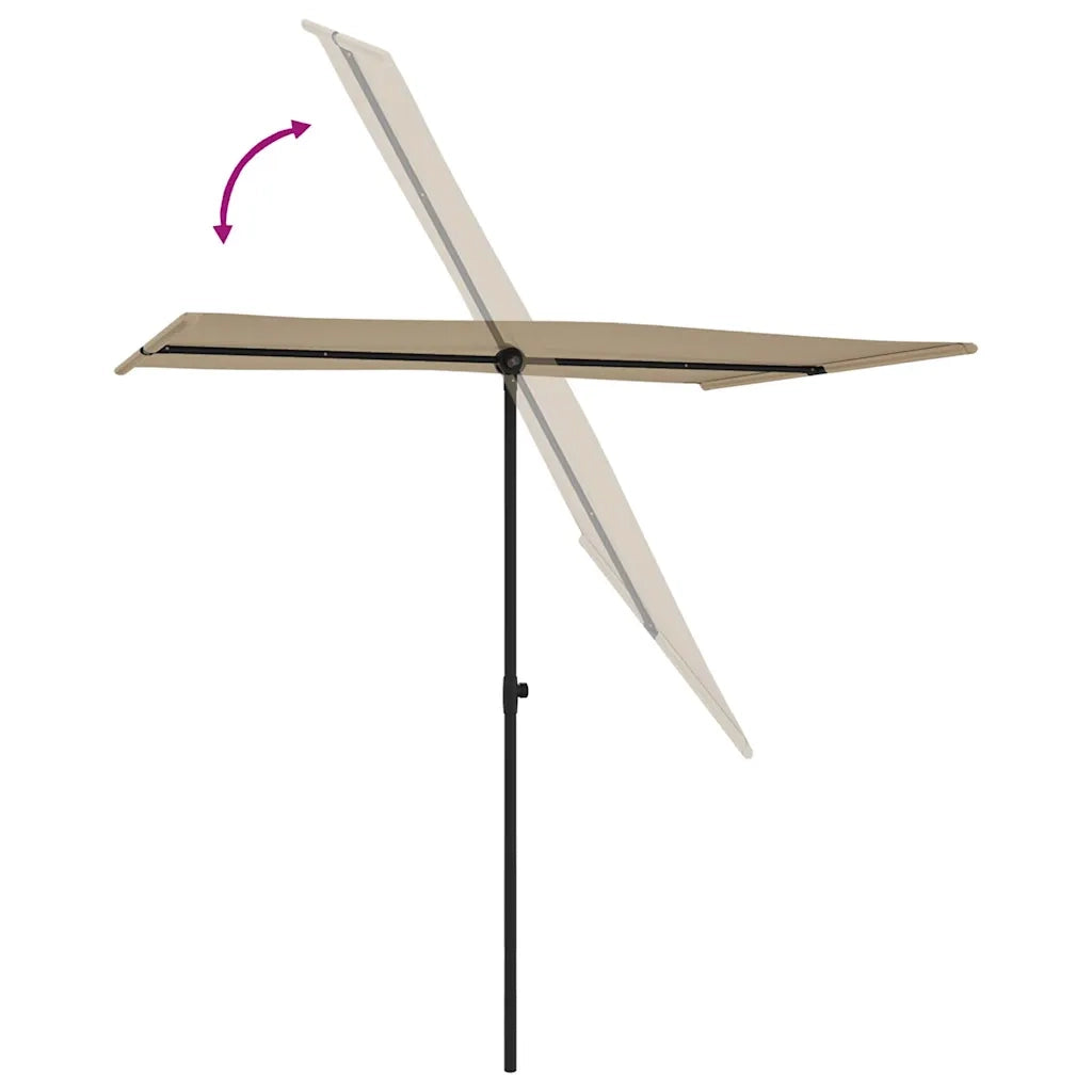 Ombrellone da Giardino-Ombrello da Balcone con Palo in Alluminio 2x1,5 m Talpa