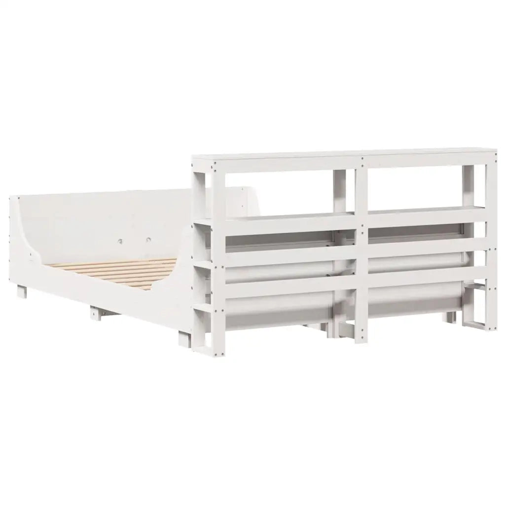 vidaXL Letto senza Materasso Bianco 140x190 cm Legno Massello di Pino