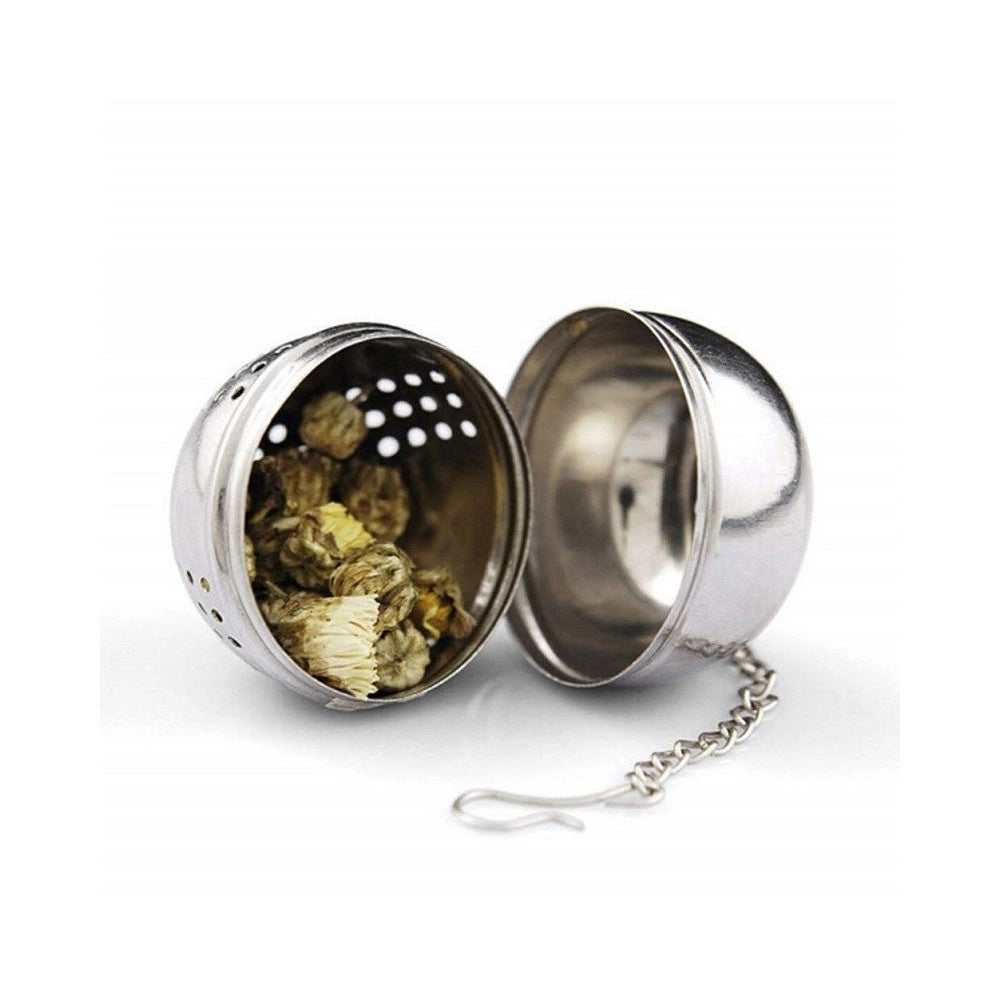 Trade Shop - Infusore Colino Da Te' Tisane Camomilla In Metallo Forma Sferica Filtro Per Tea -