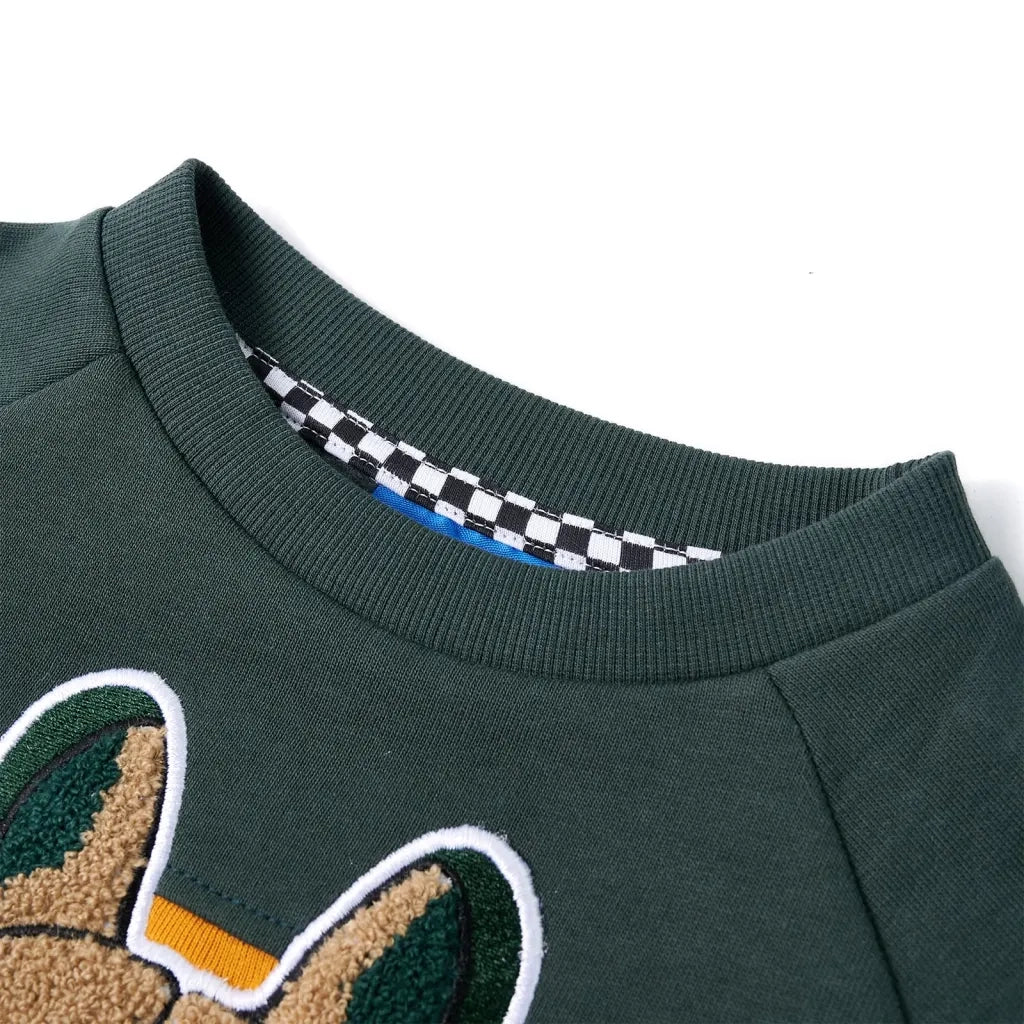 Felpa da Bambino Verde Scuro 104cod mxl 109793
