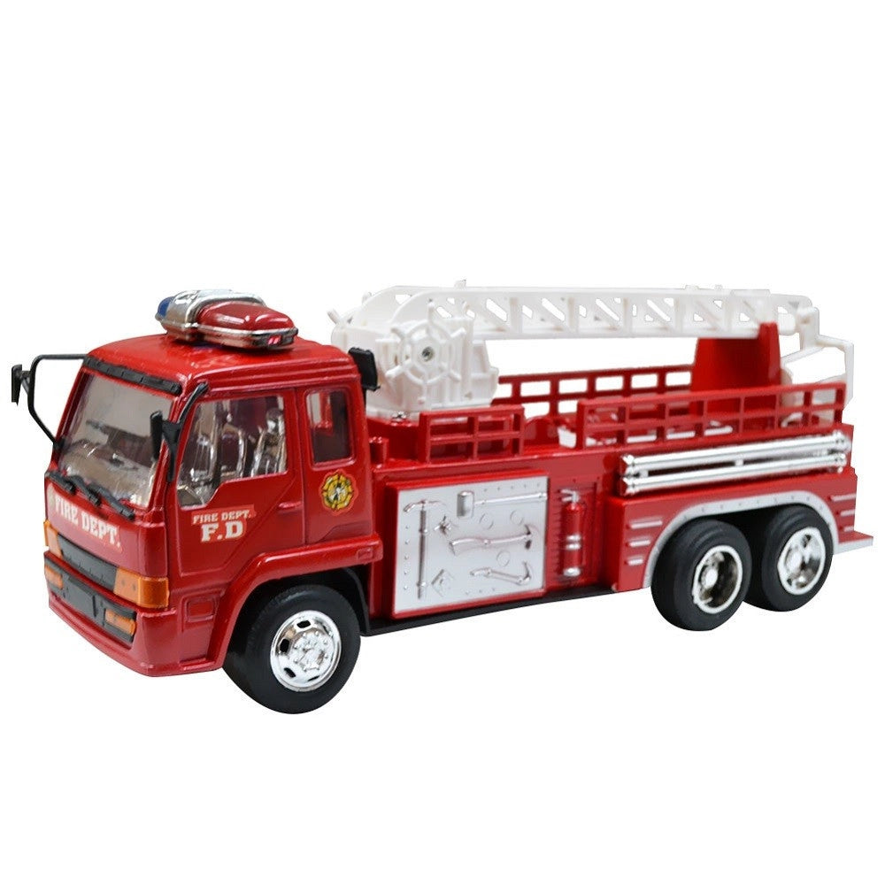 Trade Shop - Camion Vigili Del Fuoco Giocattolo Con Scala Di Soccorso Girevole E Allungabile -
