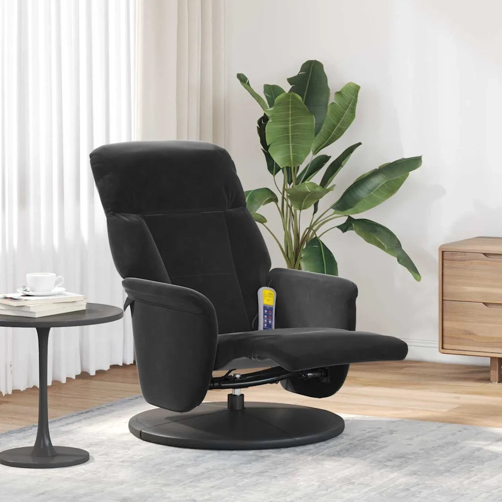 Divano Sedia-Poltrona Massaggiante Nero 91 x 71 x 105 cm Velluto