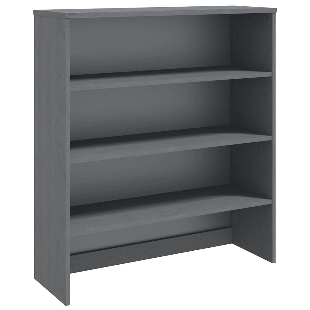 Piano Credenza HAMAR Grigio Scuro 90x30x100 cm Legno di Pino 340434