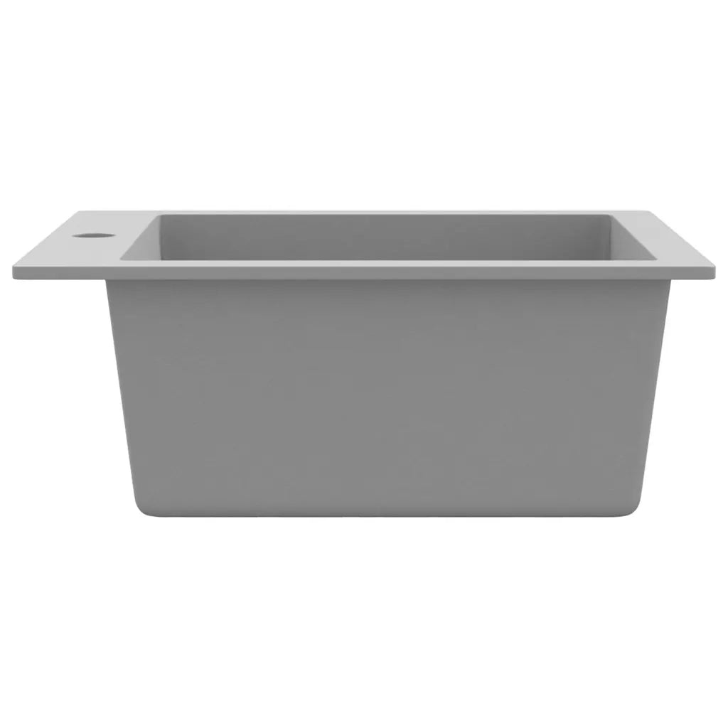 Lavandino da Cucina Granito solo Lavello ad Incasso Grigio 141673
