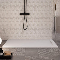 Piatto Doccia in Pietra 70x110 cm Bonussi Ardesia Calcutta Bianco