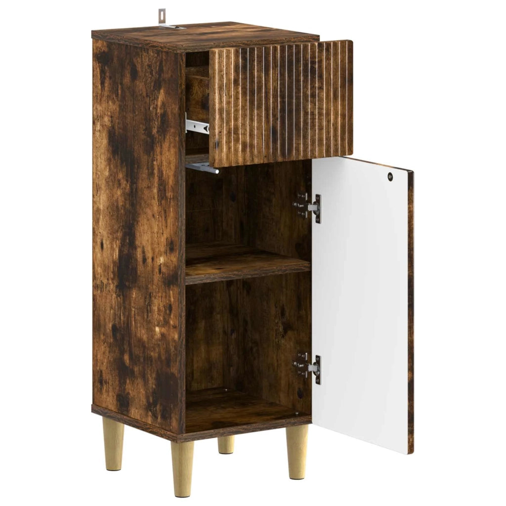 Mobiletto da Bagno ARNHEM Rovere Fumo 30 x 31 x 80 cm 896610