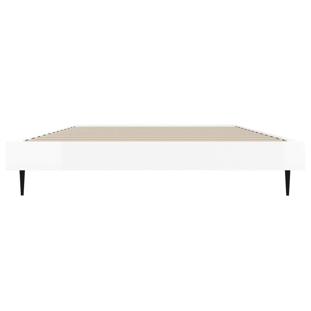 Giroletto-Struttura Letto Bianco Lucido 90x200 cm in Legno Multistrato