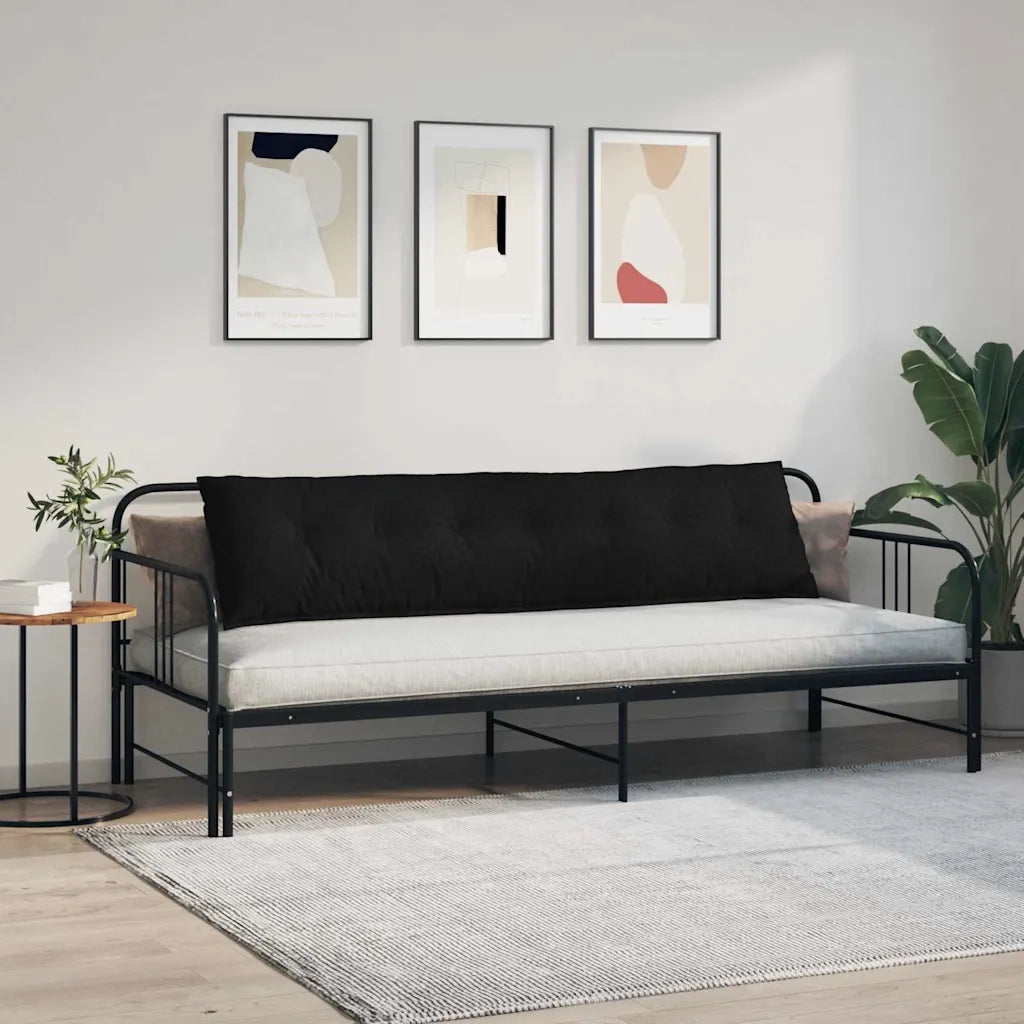 Cuscino per Schiena | Cuscino dorsale Nero 200 x 19 x 50 cm Tessuto
