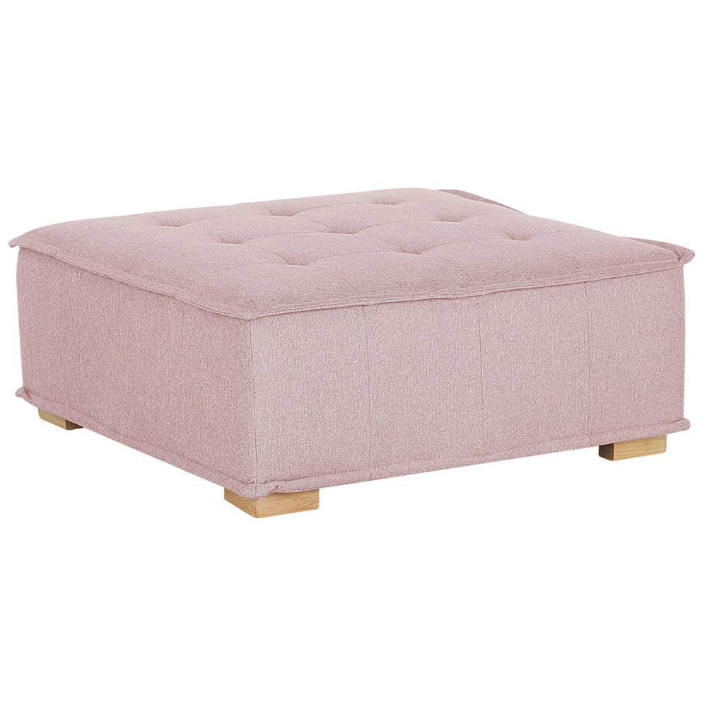 Sedile 1 posto con gambe in legno massello di poliestere rosa Sedile trapuntato Fodera per cuscino rimovibile