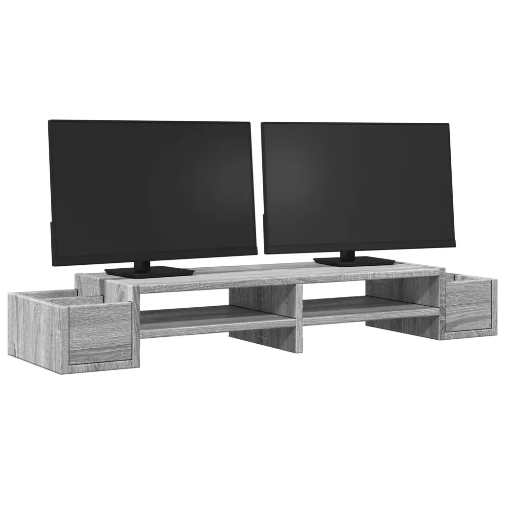 vidaXL Supporto Monitor con Cassetti Sonoma 100x27x15 cm in Truciolato