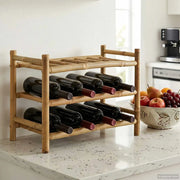 Portabottiglie Naturale 57 x 29,5 x 36 cm Bambù 42028070