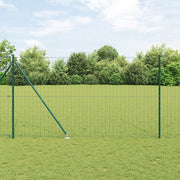 Recinzione Euro con 7 Posti a Spillo 1.6x10 m Acciaio Zincato Verde