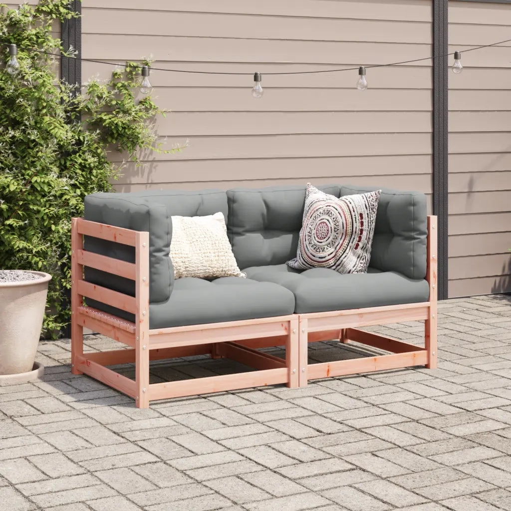 Set Divani da Giardino 2 pz | Set Salotto da Giardino in Legno Massello Abete Douglas
