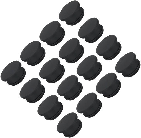 Gatstoppers 22 mm - 16 pezzi - Scocchi di gomma per sigillatura - Plugg di sigillatura idrorepellenti - Stopper siliconici - Adatto per la produzione di mobili - Stop di gomma