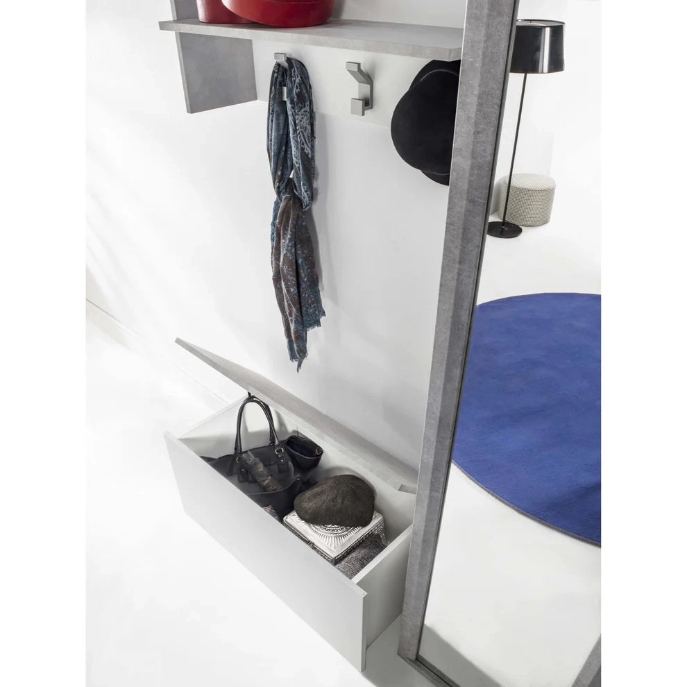 BAULE HALLWAY 90X45XH45CM BIANCO.