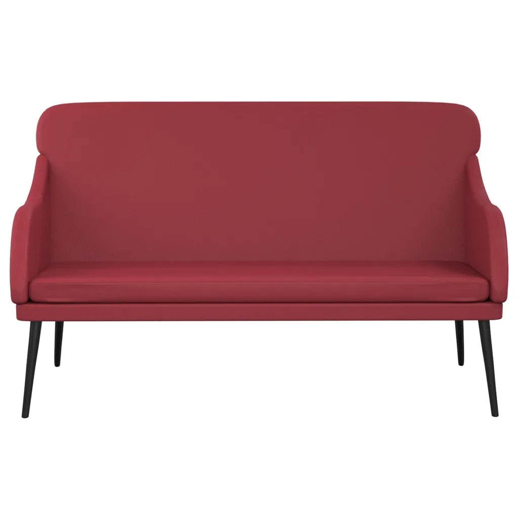 vidaXL Panca Rosso Vino 110x76x80 cm in Similpelle