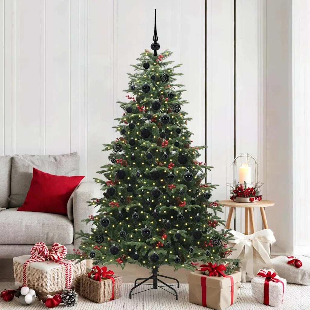 Albero di Natale | Decorazioni natalizie artificiale con 300 LED Verde 180 cm