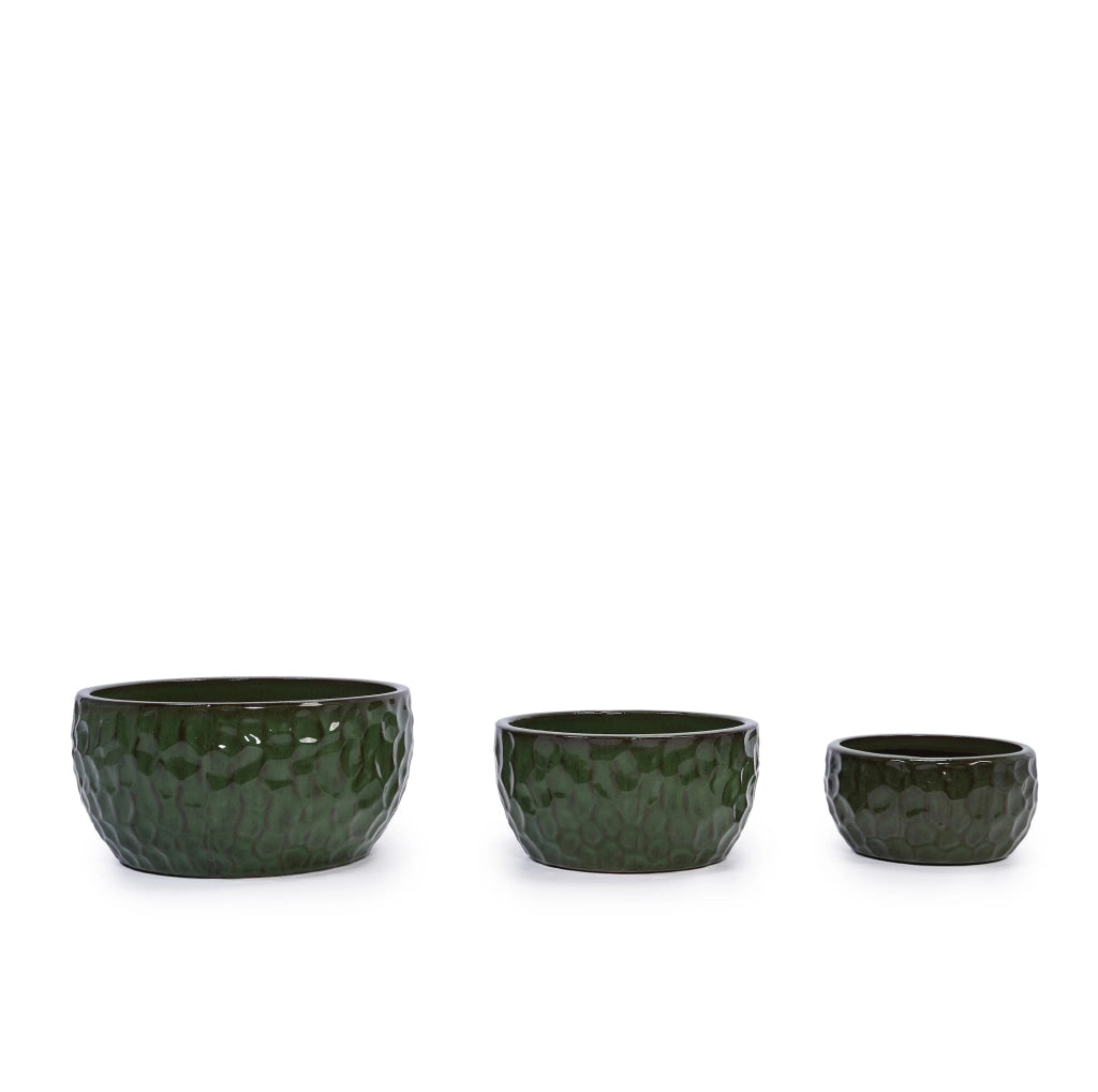 Vaso per piante in ceramica verde antico, interno ed esterno