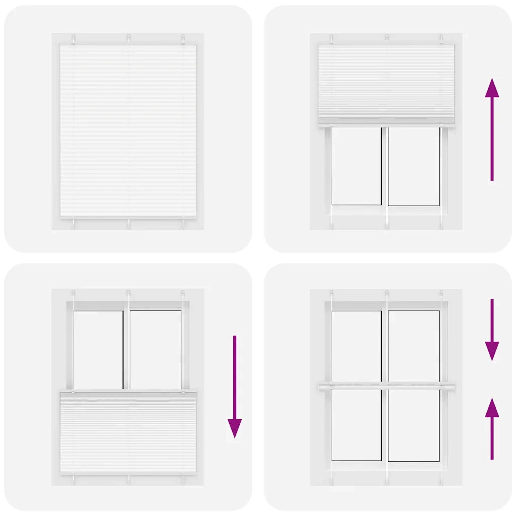 Tenda Plissettata Bianca 110x150 cm Larghezza Tessuto 109,4 cm 4015502