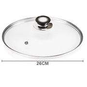 Trade Shop - Coperchio In Vetro Accessorio Per Padella Pentole Universale Con Foro Vapore ø18-26-30cm -    -diametro 26cm   -