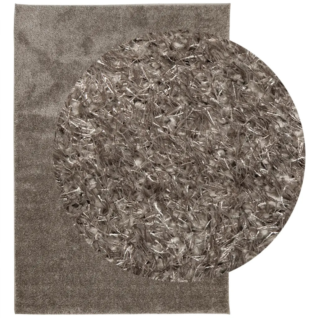 Tappeto a Pelo Lucido Lungo ISTAN Effetto Grigio 160x230 cmcod mxl 133968