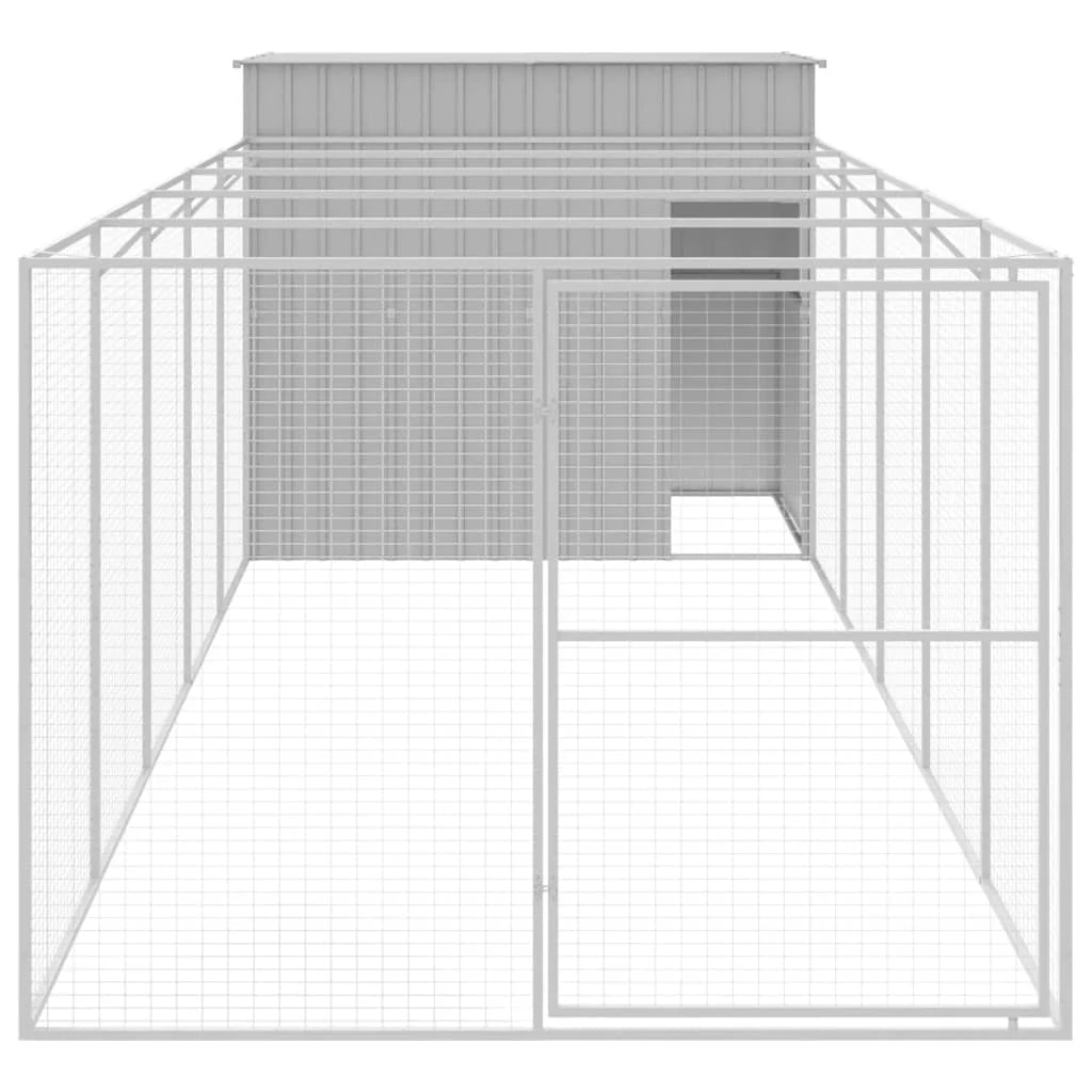 Cuccia per cani con recinto chiaro 214 x 661 x 181 cm grigio 02_0043509