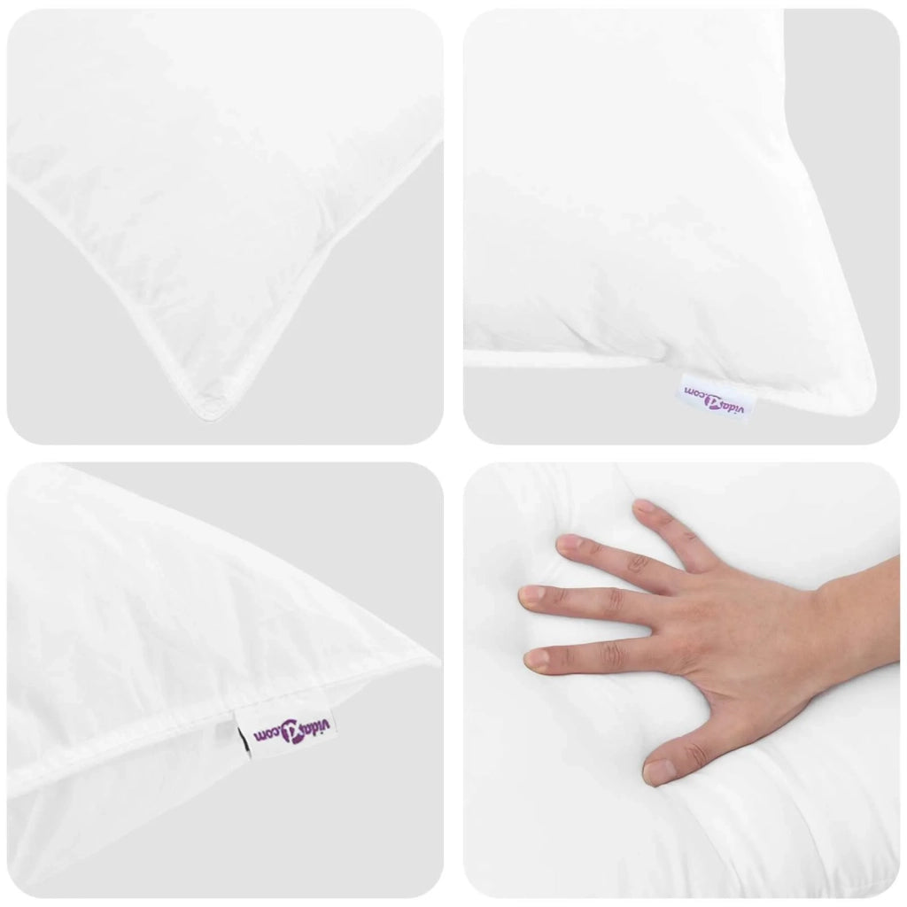 Piumone | Duvet per Tutte le Stagioni con cuscino 2 pz Bianco Microfibra