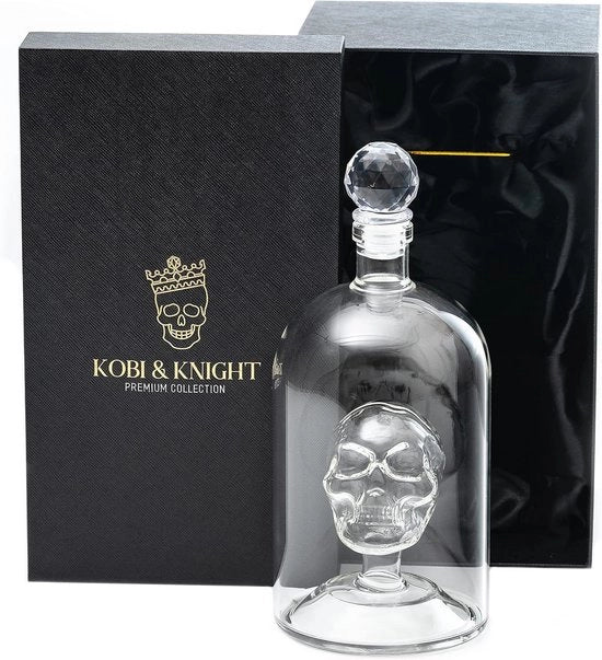 Dispensatore di Caraffa in Vetro per Liquori - Flesa di 750ml con Chiusura Aria-Tight per Whisky, Vodka, Gin e Rum