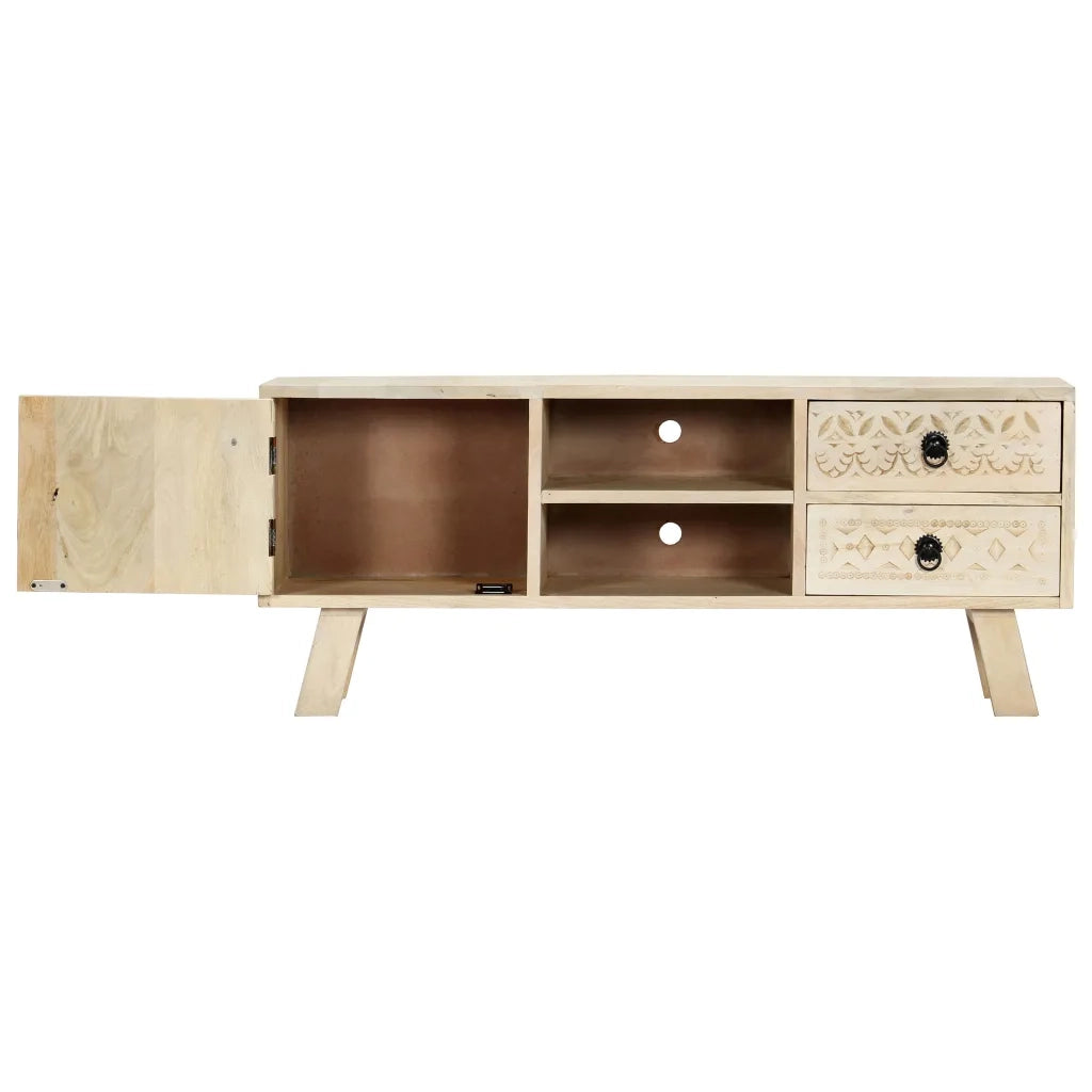 Mobile Porta TV 110x30x44 cm in Legno Massello di Mango 282869