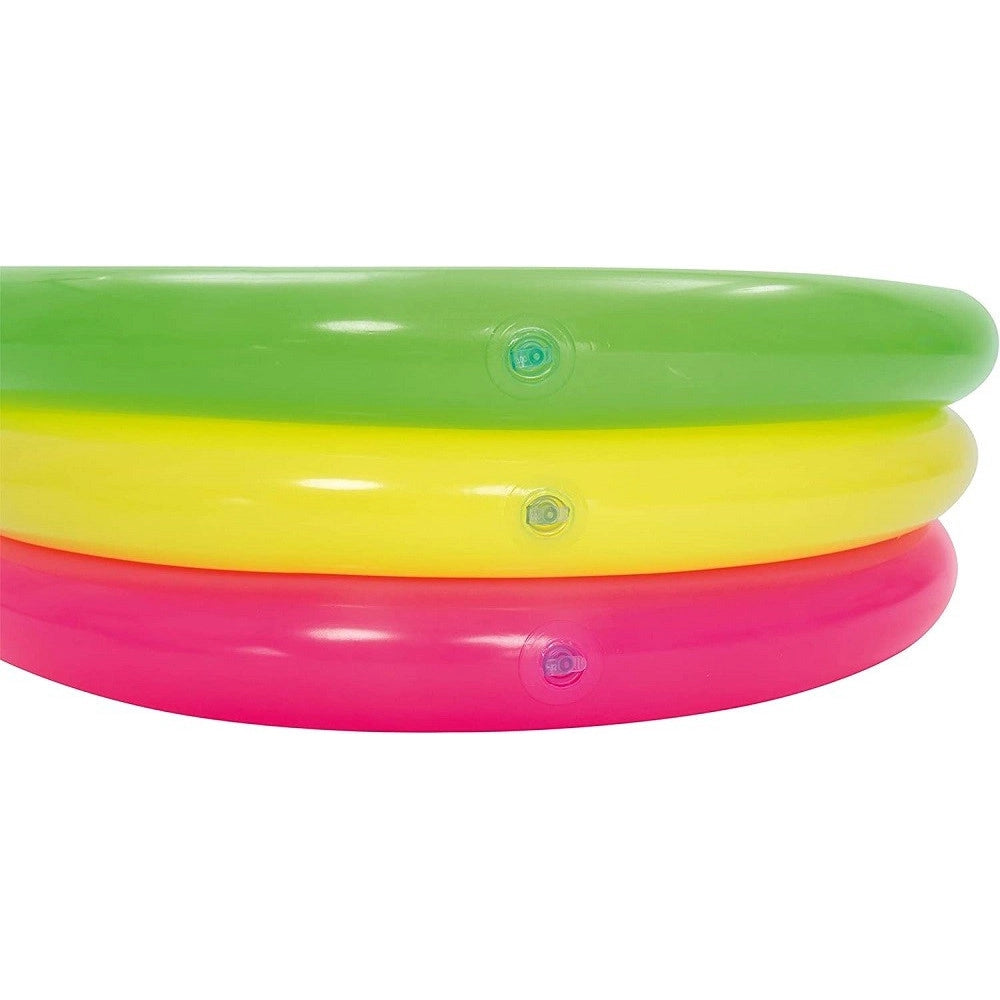 Trade Shop - Piscina Gonfiabile Tonda Summer Piscinetta Per Bambini A 3 Anelli 70x24cm 51128 -