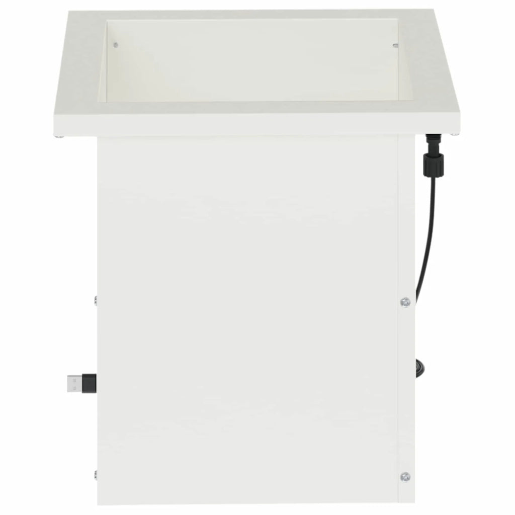 Fioriera da giardino con LED 2 pz Bianco 30 x 30 x 30 cm 8008059