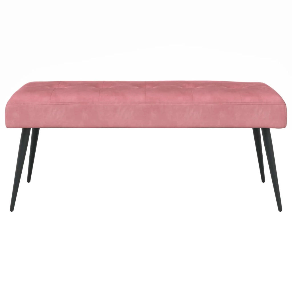 Panchina con bottoni imbottiti Rosa 110 x 40 x 46 cm Velluto 42038533