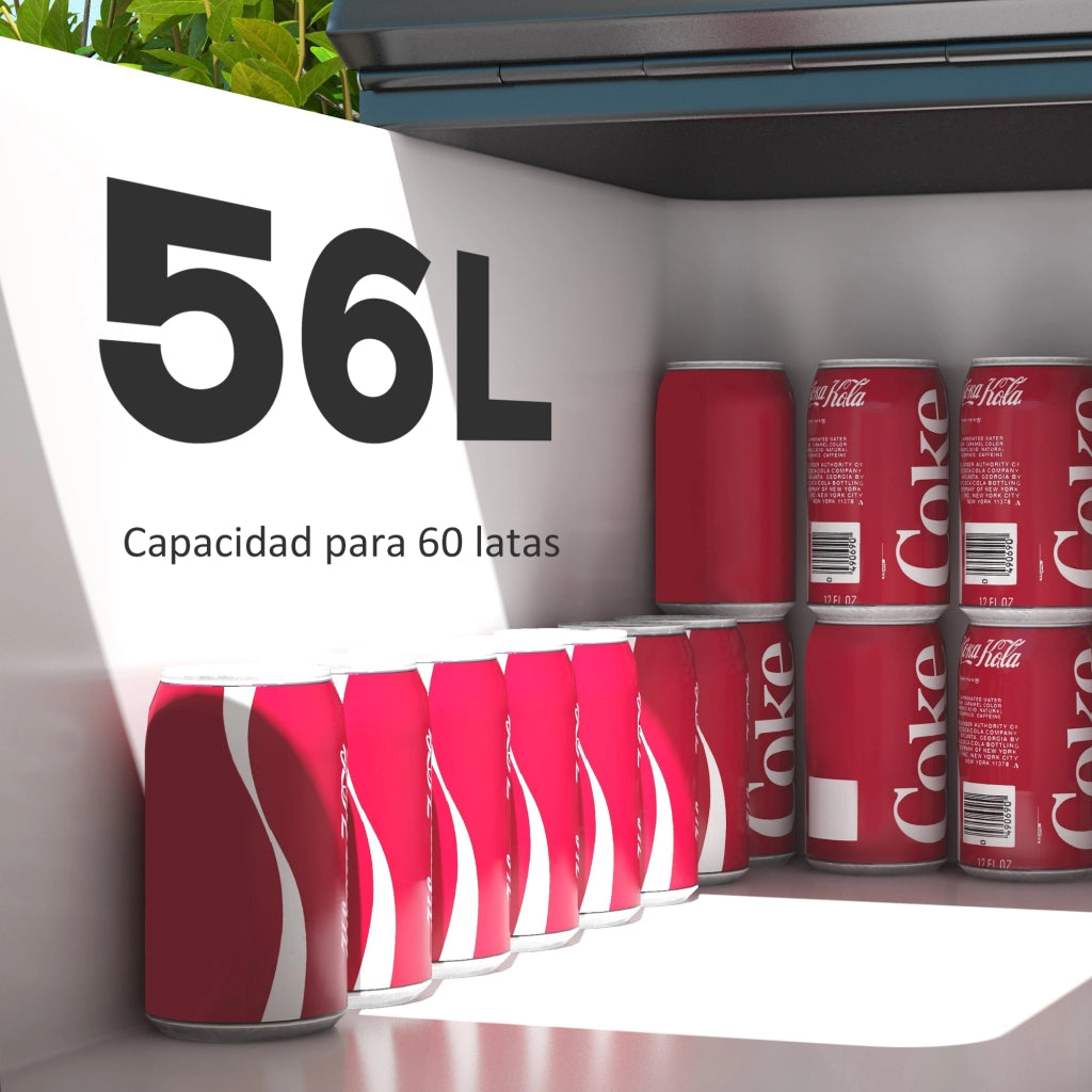 Carrello Bar con Ruote Apribottiglie 56L ¨C Xylo ¨C Nero 67x35x80 cm