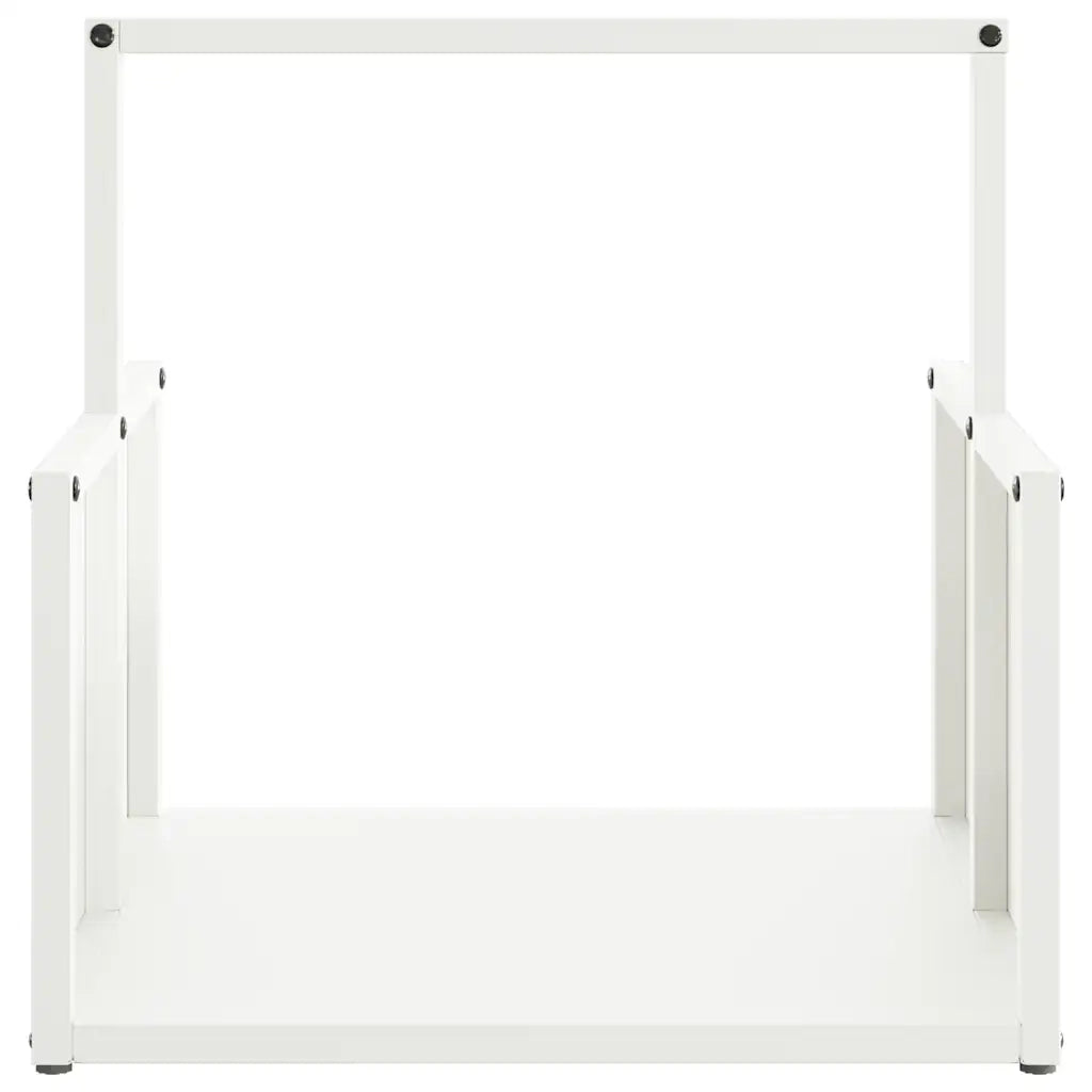 Rastrelliera per Legna da Ardere Bianca 40x40x40 cm CFW8177166