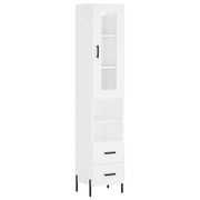 Buffet credenza cassettiera mobiletto mobile contenitore organizer cucina soggiorno salotto alto 34,5 x 34 x 180 cm legno ingegnerizzato bianco 02_0032372