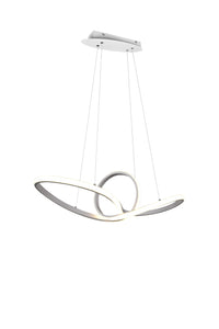 Lampada a Sospensione da Interno a LED in Metallo Bianco Opaco