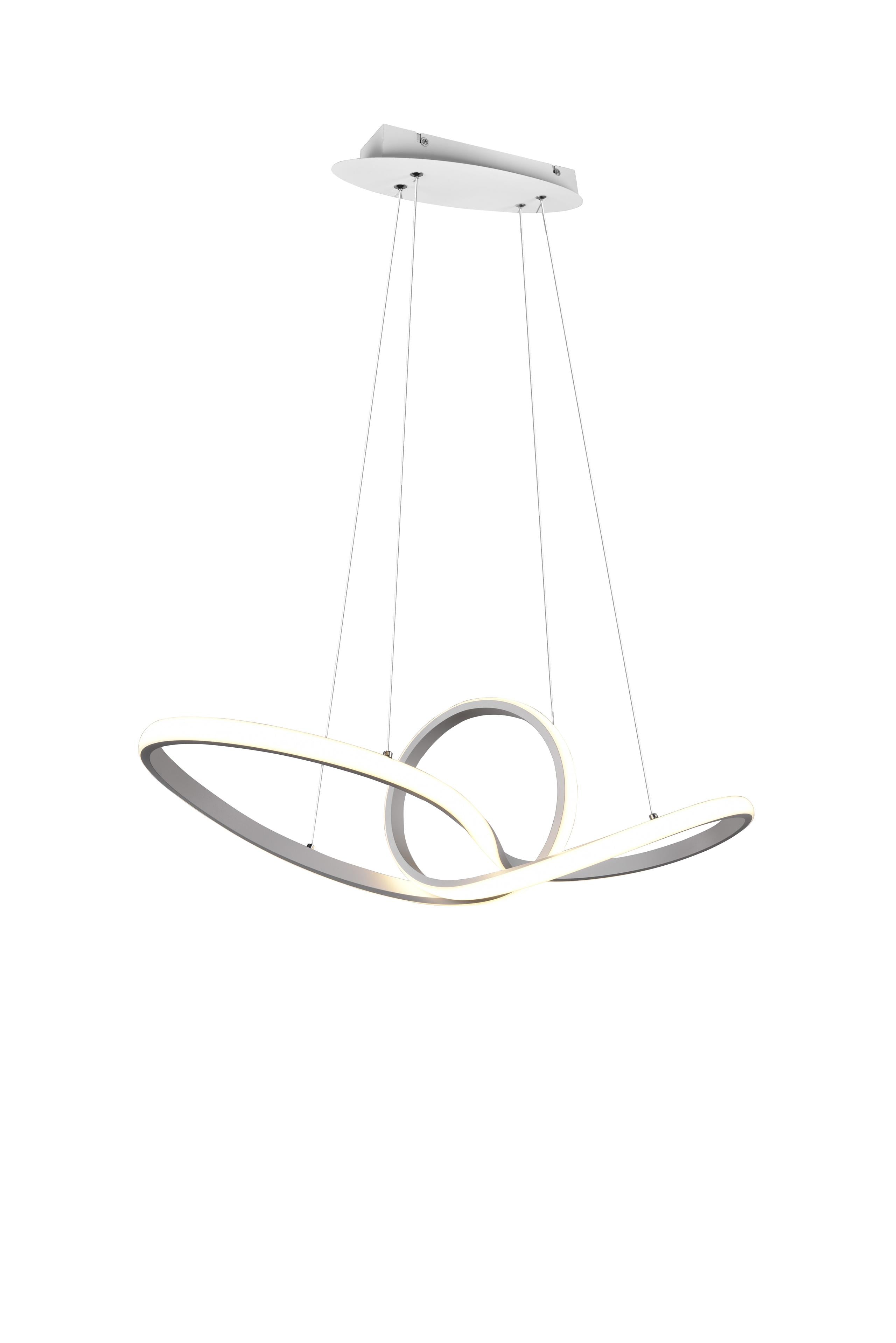 Lampada a Sospensione da Interno a LED in Metallo Bianco Opaco