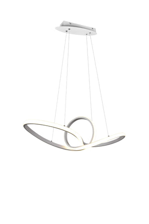 Lampada a Sospensione da Interno a LED in Metallo Bianco Opaco