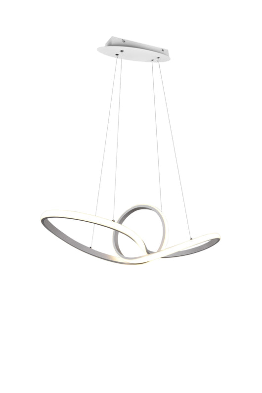 Lampada a Sospensione da Interno a LED in Metallo Bianco Opaco