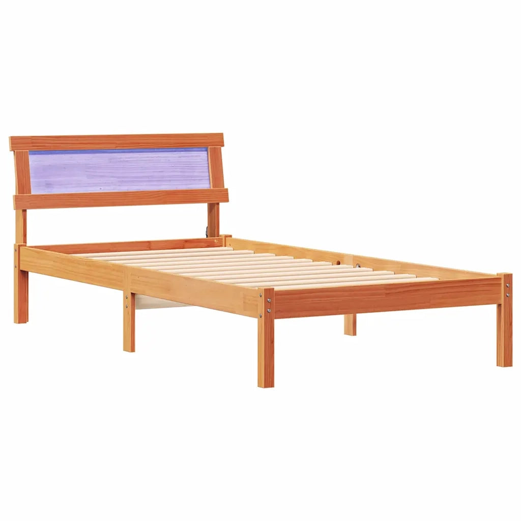 Struttura del letto Marrone cerato 75 x 190 cm Pino massello 872847