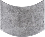 Badmat microfibra per docce rotonde con fondo antiscivolo (arco piccolo | raggio doccia 55 cm, grigio)