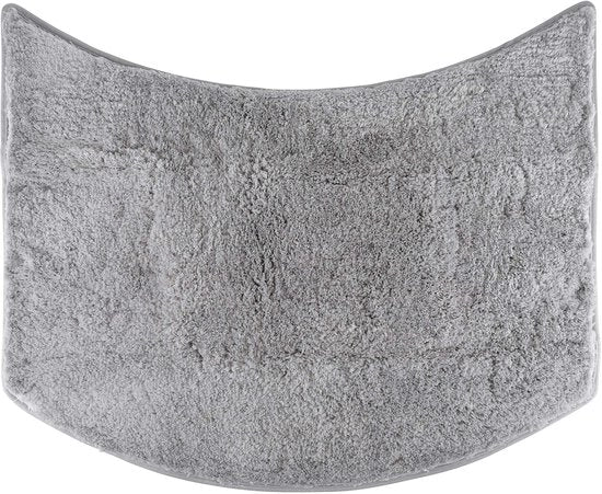 Badmat microfibra per docce rotonde con fondo antiscivolo (arco piccolo | raggio doccia 55 cm, grigio)