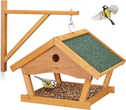 Tavolo per uccelli appeso - uccelli da giardino - piccoli uccelli - 35 x 42,5 x 40,5 cm - muro