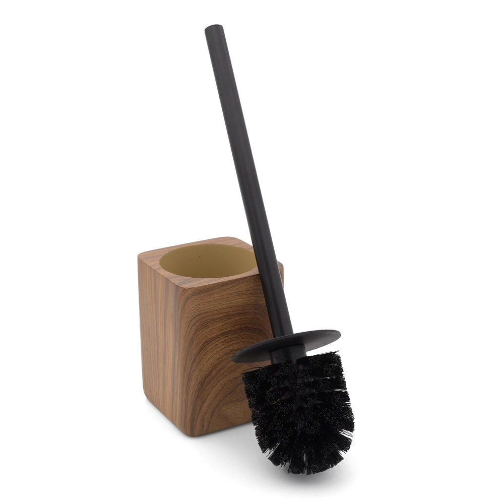Set accessori bagno 4 pezzi in poliresina effetto legno Radici
