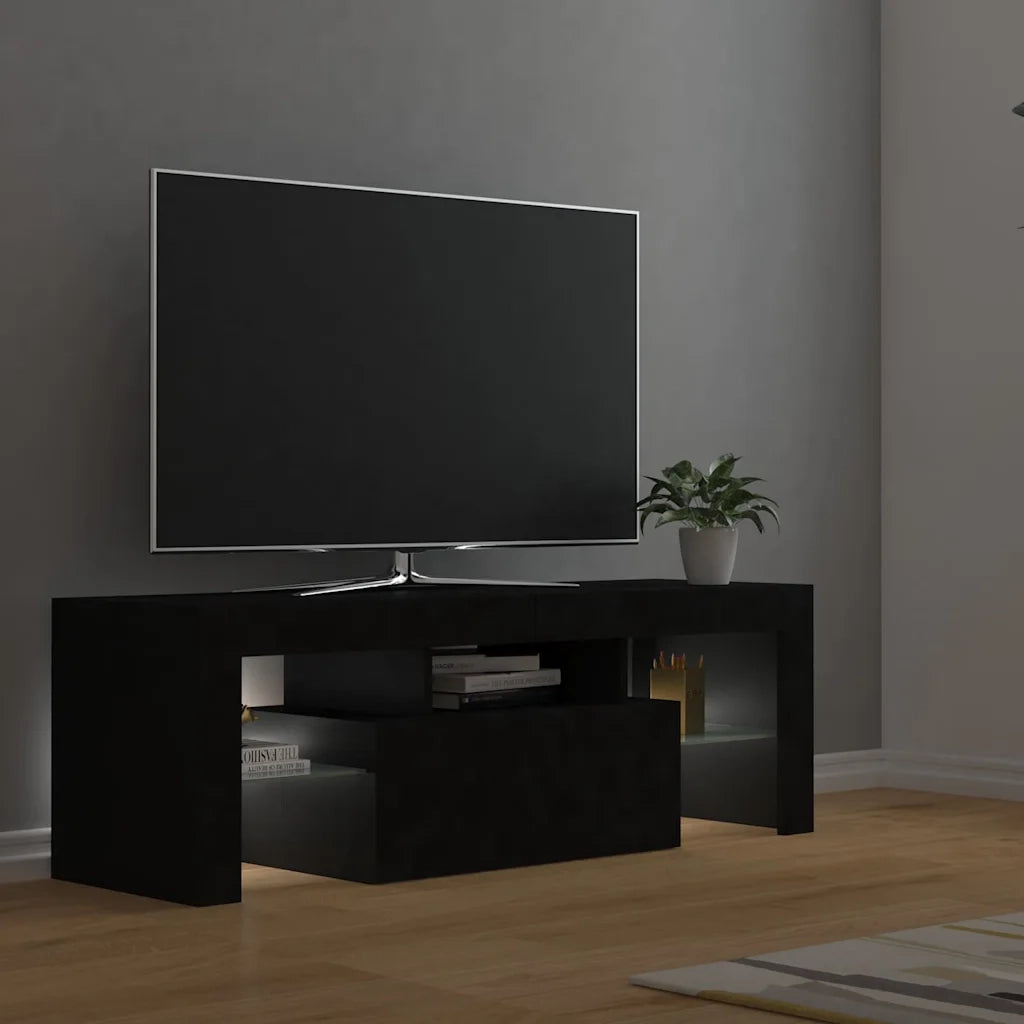 Mobile Porta TV con Luci LED Nero 120x35x40 cm 804347