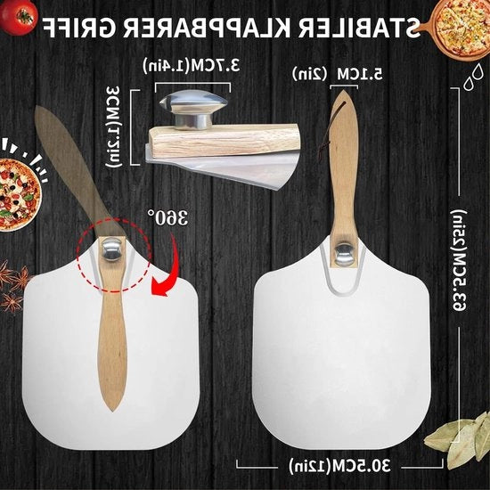 Snodo in legno per pizza e pane - accessori da cucina - schepa compatibile con G3 Ferarri Ariete Smeg