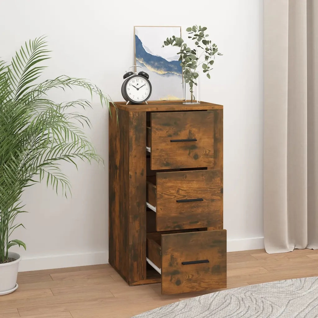 Credenza | Madia | Buffet da pranzo | Armadio da pranzo Rovere Fumo 40x33x70 cm in Legno Multistrato